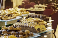 trays of pastries on a table